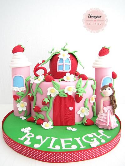 A Strawberry Castle - Cake by aimeejane