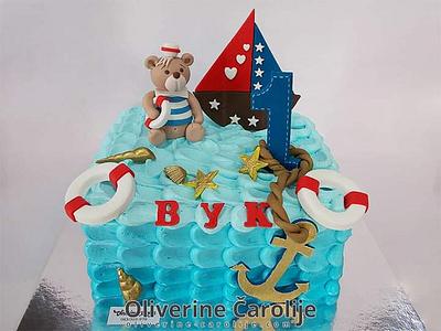 Sailor Nautikal Cake - Cake by Oliverine Čarolije 