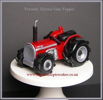 Tractor Cake topper with FREE Tutorial - Cake by Mel_SugarandSpiceCakes