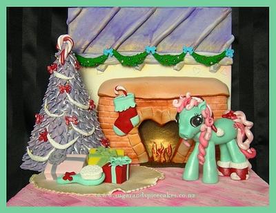 My little Minty Pony - "Bake a Christmas Wish" Collaboration  - Cake by Mel_SugarandSpiceCakes
