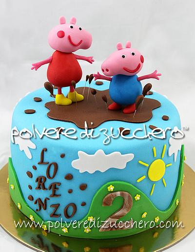 Peppa Pig muddy puddles cake - Cake by Paola