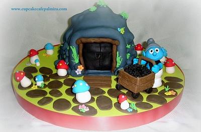 Smurf Cake - Cake by Cupcake Cafe Palmira