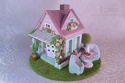 Shabby Chic Gingerbread House - Cake by Incantata
