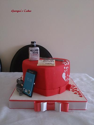Tarta corazon y regalos - Cake by Georgia´s Cakes 