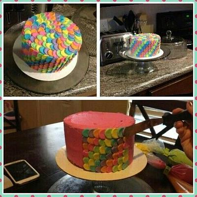 Girly 1st Birthday Smash Cake - Cake by Bobbie84