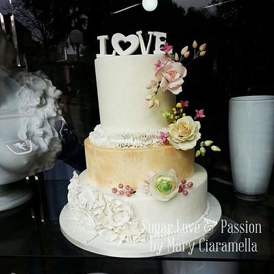 Love - Spring wedding cake - Cake by Mary Ciaramella (Sugar Love & Passion)