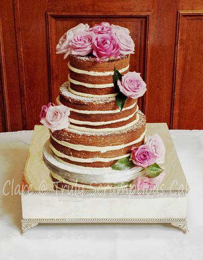 Naked wedding cake - Cake by clarebear