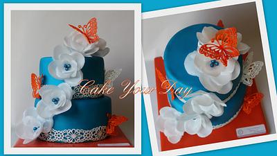 Blue & White Cake. - Cake by Cake Your Day (Susana van Welbergen)