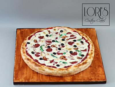Pizza cake  - Cake by Lori Mahoney (Lori's Custom Cakes) 