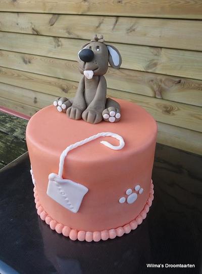 Little dog cake - Cake by Wilma's Droomtaarten