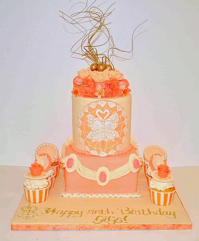 Shades of Orange - Cake by Sumaiya Omar - The Cake Duchess 