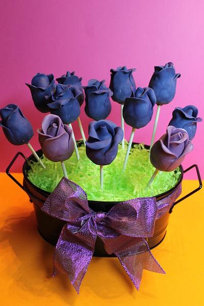 Rose cake pops - Cake by Delights by Design