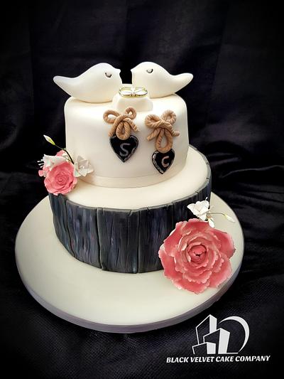 Love birds cake - Cake by Blackvelvetlee