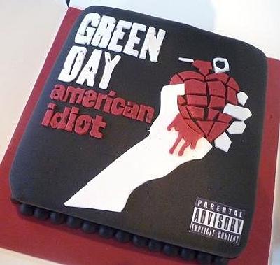 Green Day album Cover cake - Cake by ClaresCupcakesLondon