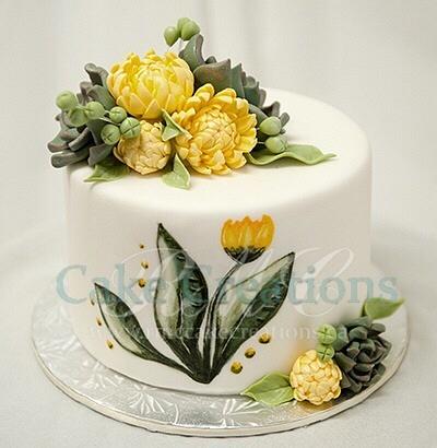 Spring Succulents cake - Cake by RMCCakeCreations