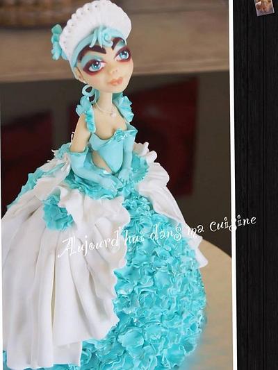 Blue doll vanilla chocolate-brown 50 cms - Cake by Cécile Beaud