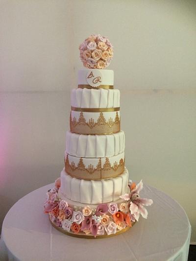 Summer flowers wedding cake - Cake by Mimi's Sweet Treats