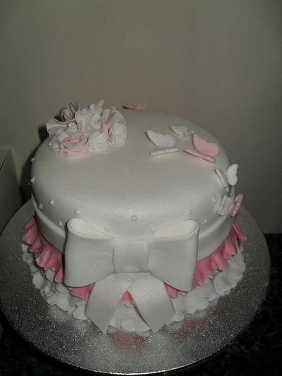 my 1st attempt at ruffles - Cake by Marie 2 U Cakes  on Facebook