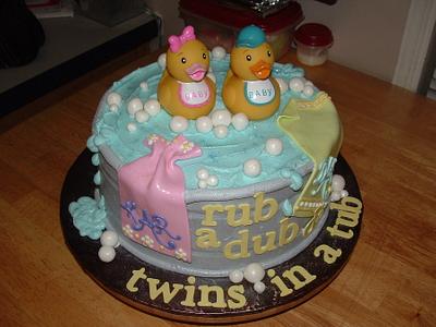Twins in a Tub - Cake by Jennifer C.