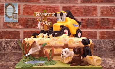 Bringing in the harvest- Combine Harvester and Country life. - Cake by Karen's Kakery