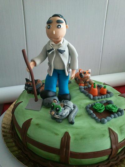 Dad's little farm and cats - Cake by Geek Cake