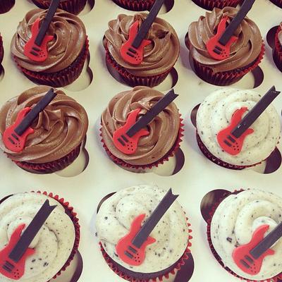 Guitar Themed Cupcakes - Cake by Esther Williams