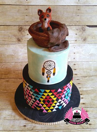 Aztec-themed Baby Shower - Cake by Cakes ROCK!!!  