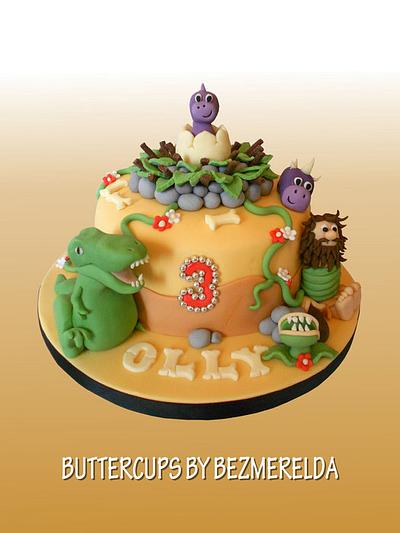 Dinosaur themed cake - Cake by Bezmerelda