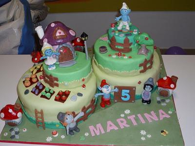 Smurfs Cake - Cake by TorteIncantate