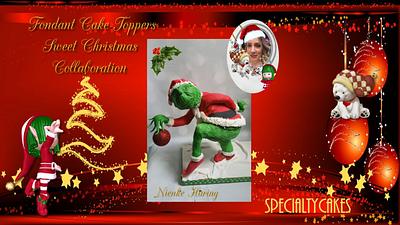 Fondant cake toppers sweet christmas collaboration The Grinch - Cake by SpecialtycakesNL