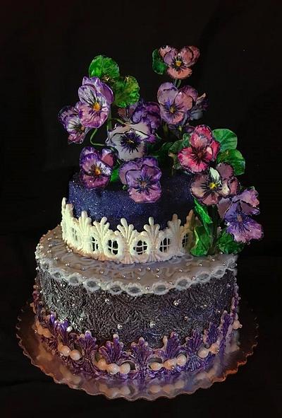Violet cake  - Cake by WorldOfIrena