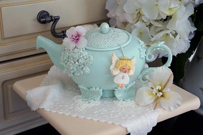 My teapot with an angel teabag! x - Cake by Julie