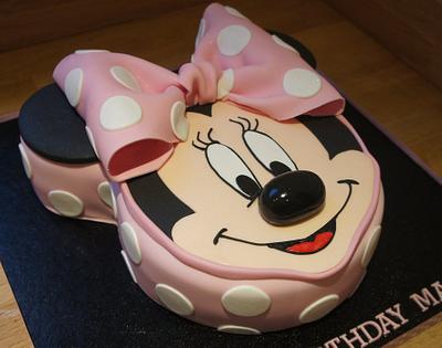 Minnie Mouse madeira sponge buttercream and strawberry jam - Cake by Sarah_SweetArt