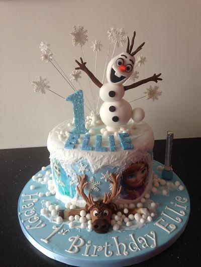 Frozen birthday cake - Cake by Donnajanecakes 