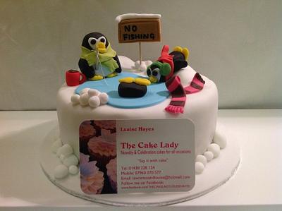 Cheeky penquin  - Cake by Louise Hayes