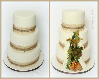 Wedding cake with a surprise! - Cake by Karen Dodenbier