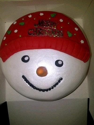 Christmas "snowman"  - Cake by Delicate Delights Cakes