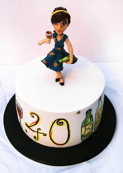 Wine Lover's 40th - Cake by Danielle Lainton
