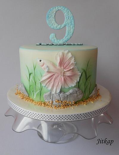 Betta splendens fish cake - Cake by Jitkap