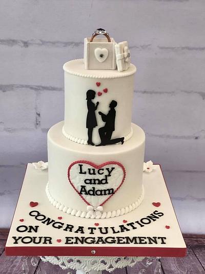 Engagement Cake - Cake by Lorraine Yarnold