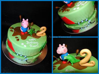 George and the Dinosaur - Cake by Cakeland by Anita Venczel
