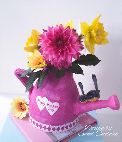 Mum's watering can. - Cake by Sweet Couture 
