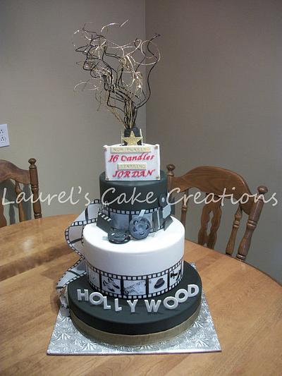 Hollywood themed birthday - Cake by Laurel's Cake Creations