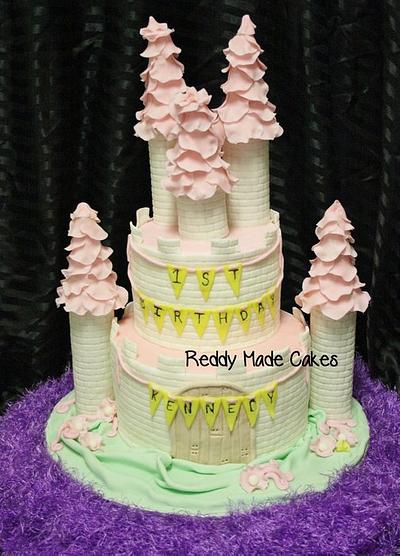 Princess Castle Cake for baby Kennedy - Cake by Crystal Reddy