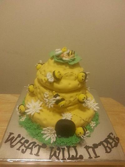 Bumblebee Baby Shower Cake - Cake by Cakelady10