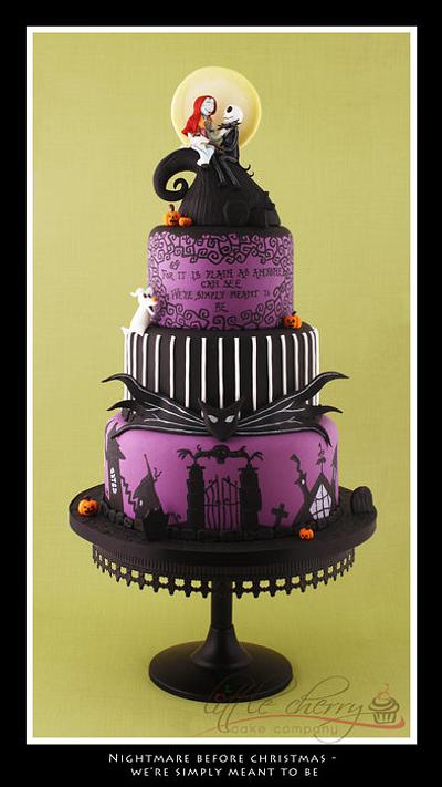 Nightmare Before Christmas Wedding Cake - Cake by Little Cherry