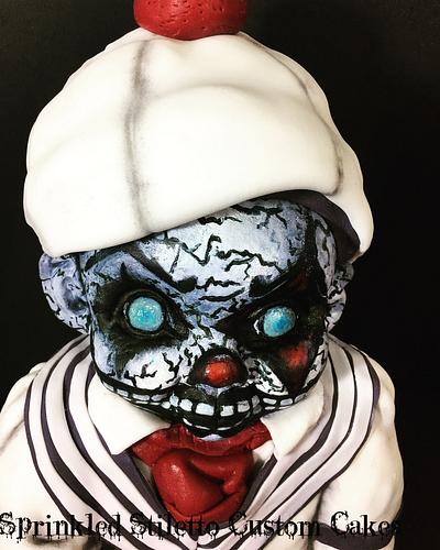 Creepy baby doll  - Cake by Tisha Frank