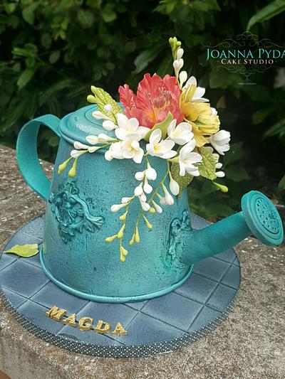 Watering can cake - Cake by Joanna Pyda Cake Studio