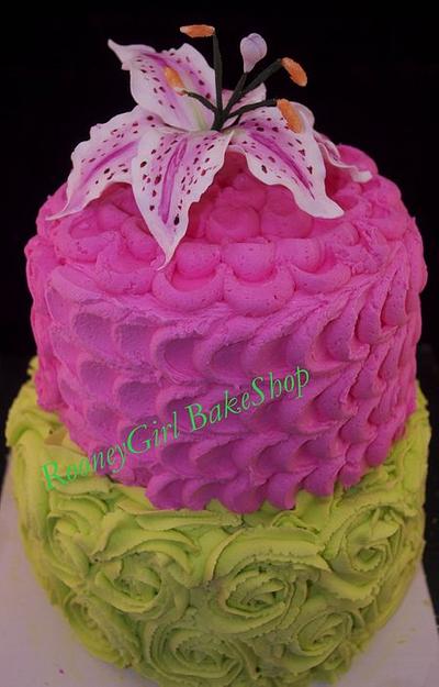 Petal and Rose Cake - Cake by Maria @ RooneyGirl BakeShop