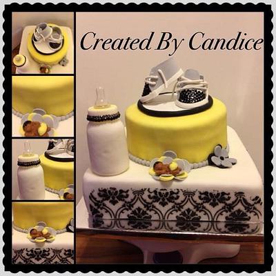 Damask Baby Shower - Cake by CandyGirl24